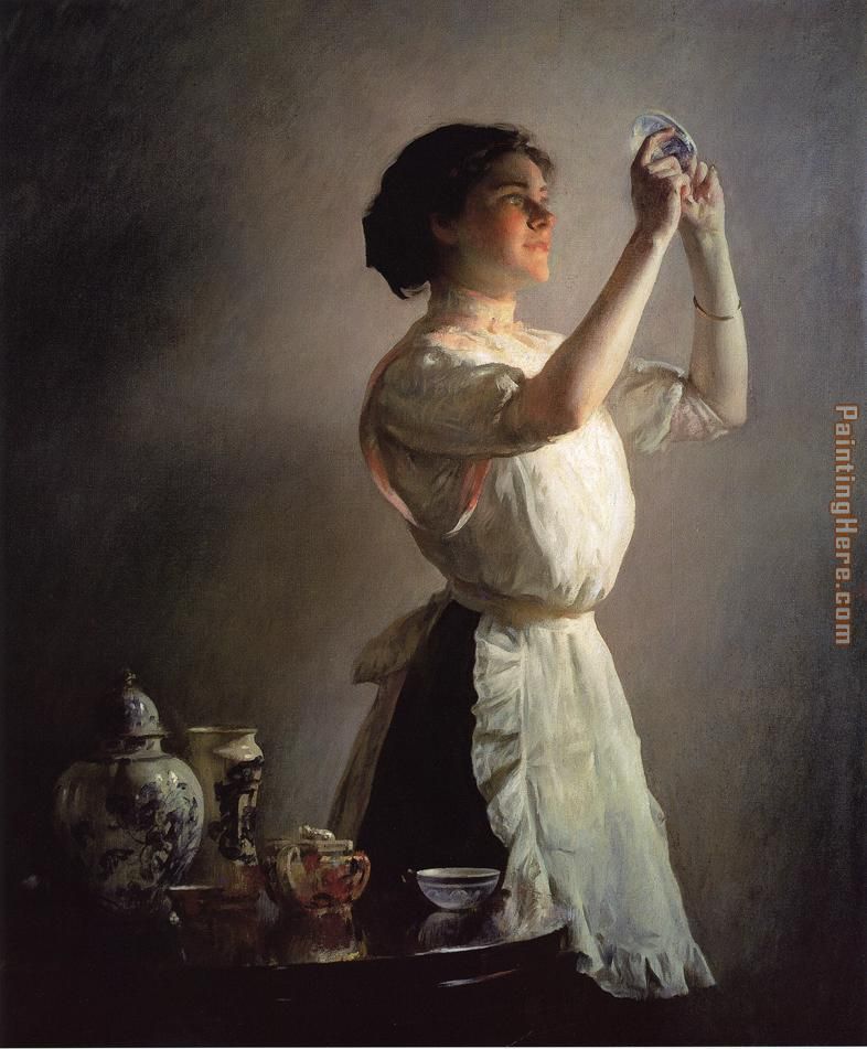 The Blue Cup painting - Joseph DeCamp The Blue Cup art painting